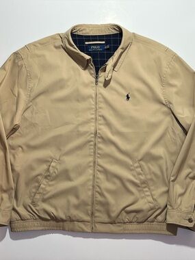 Polo Ralph Lauren Khaki Harrington Full Zip Jacket, Size XXL